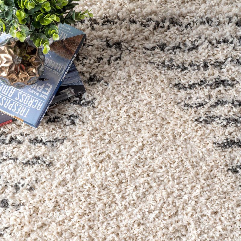 Union Rustic Stallworth Performance Black/Off White Rug Wayfair
